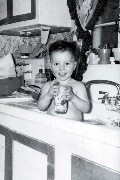 David Dorrough in the kitchen sink